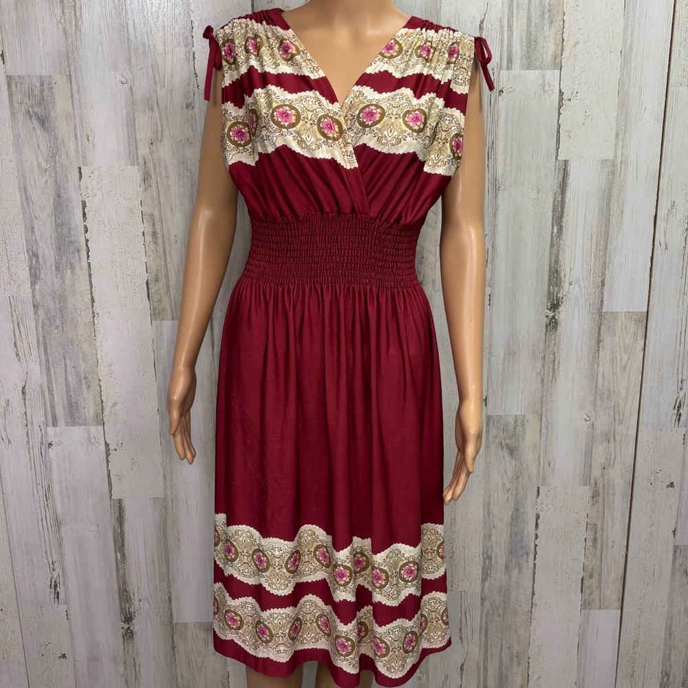 Jon‎ & Anna Plus Size Boho Floral Smocked Waist Dress